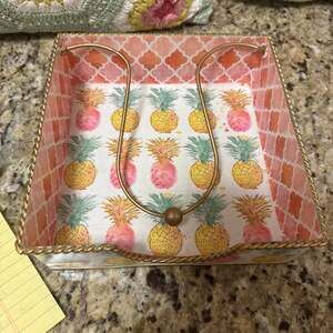 Mariposa Pineapple Napkin Box Rate Compared to $89